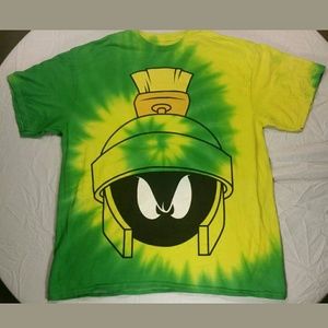 Marvin The Martian Looney Toons Tie Dye Shirt Med